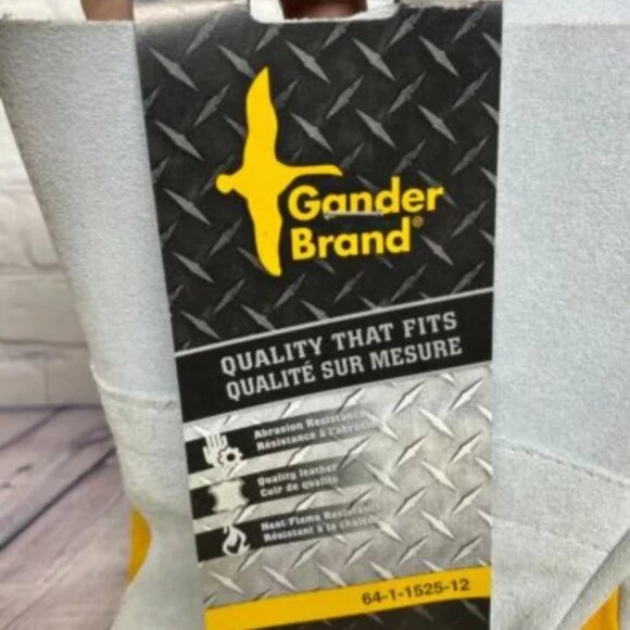 New Welding Gloves Gander Deer Skin 64-1-1525 Left Hand Patch Gold BDG - Picture 3 of 8